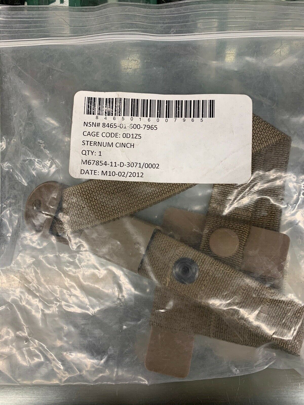 USMC FILBE Pack Sternum Cinch, Mystery Ranch Coyote Brown Cif Iif