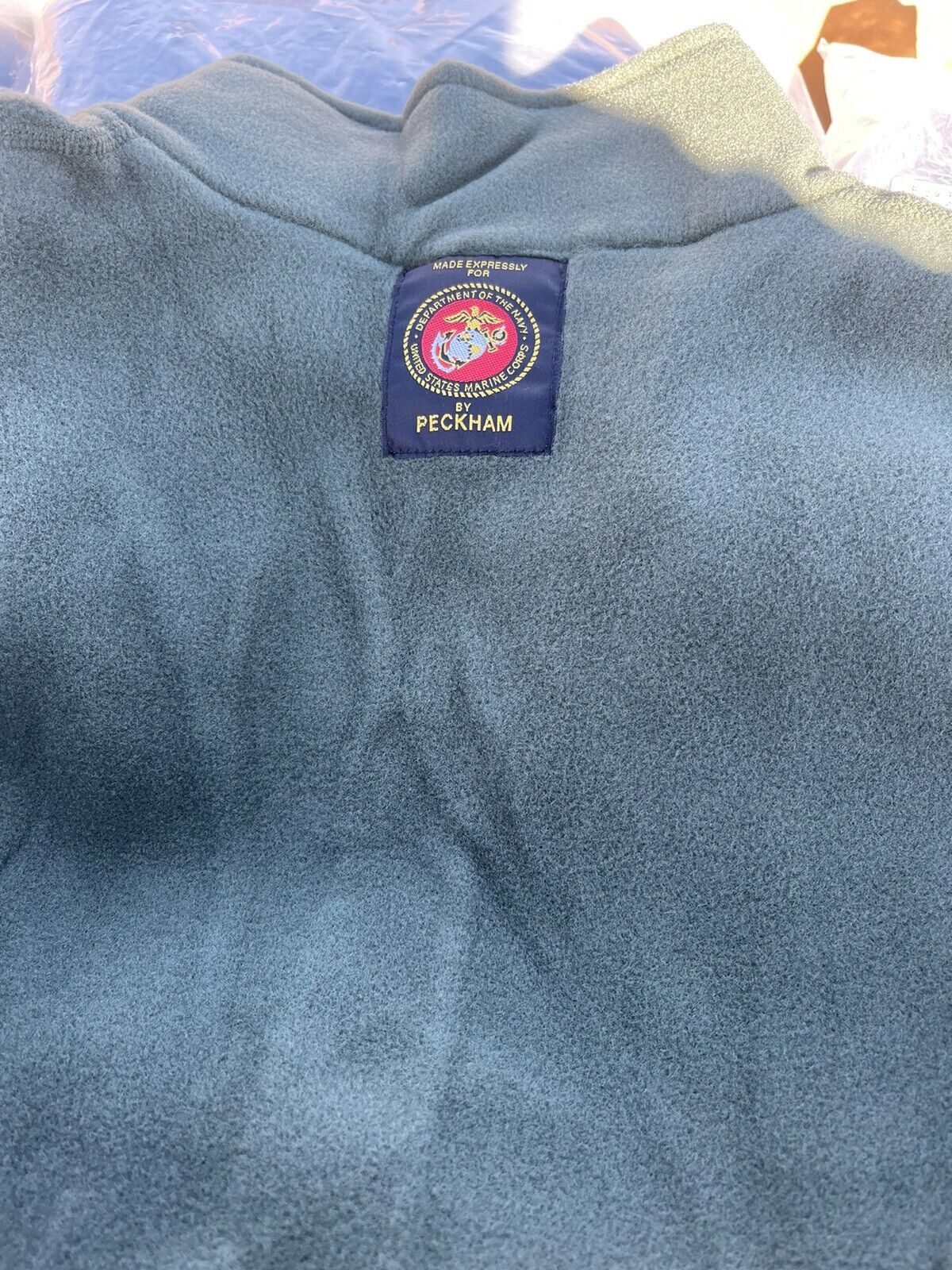 USMC Fleece Pullover Peckham OD Green Made in USA New XL