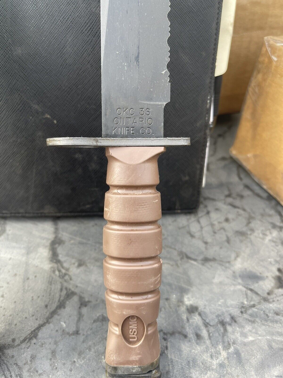 Ontario USA USMC OKC3S Combat Survial Knife & Sheath