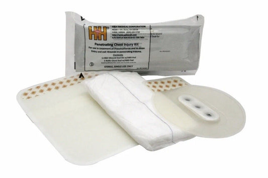 Sterile Penetrating Chest Injury Kit for Entry and Exit Wounds #HHPCIK USA Made