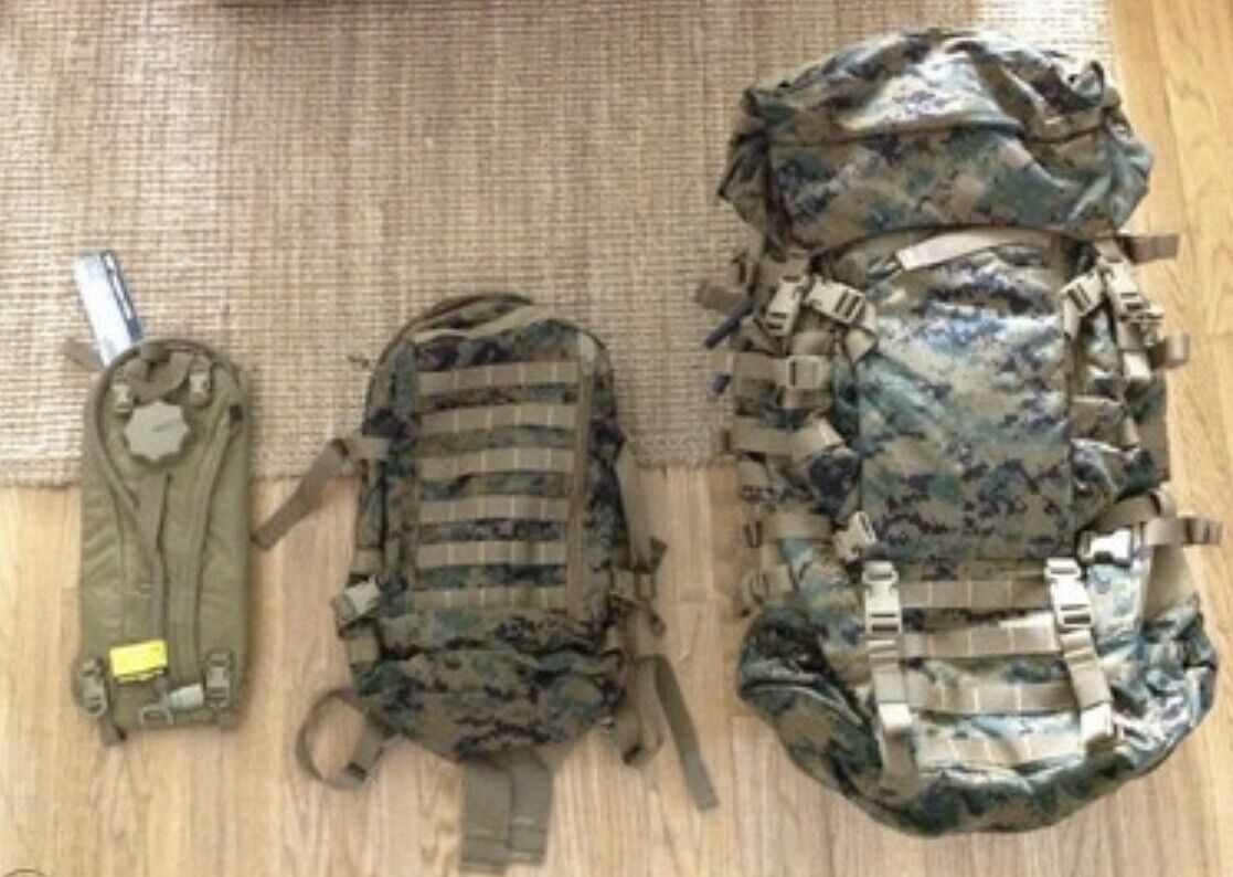 USMC ILBE GEN 2 MAIN PACK WITH ASSAULT PACK and HYDRATION BLADDER-NEW!